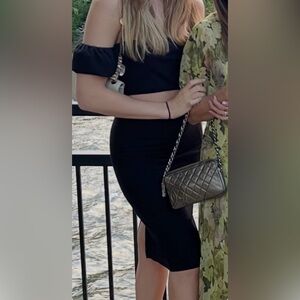Reformation Black Set with puffy sleeves